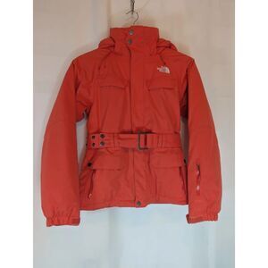 The North Face HyVent 600 Down Belted Ski Jacket Parka Women's XS Coral
